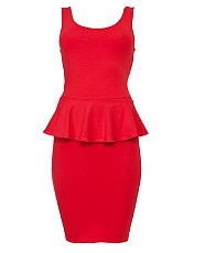 Red Peplum Dress